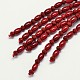 Flower Glass Beaded Lariat Necklaces NJEW-P102-37A-2
