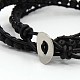 Two Loops Gemstone Wrap Bracelets BJEW-N214-01-3