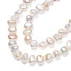 Fili di perle di perle d'acqua dolce coltivate naturali PEAR-N014-03A-4