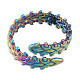 イオンプレーティング（ip）201ステンレススチールリーフラップオープンカフリング女性用  虹色  usサイズ9 1/4(19.1mm) RJEW-N038-103M-2