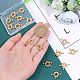 SUPERFINDINGS 15 Sets Brass Spring Ring Clasps with Hanger Links 18K Gold Plated Round Close Ring Clasp Findings 11.5mm Jewelry Connector Clasp for DIY Necklaces Anklets Jewelry Making KK-FH0003-06-4