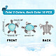 Pandahall elite 20pcs 2 colores colgantes de aleación de estilo tibetano FIND-PH0005-96-5