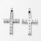 Latin micro laiton croix pavent pendentifs zircone cubique ZIRC-L035-09P-FF-1