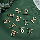 DICOSMETIC 24Pcs 6 Styles Toggle Clasps Brass Light Golden OT Clasps Heart/Twist Ring/Flower Toggles Jewellery Clasp TBar Clasps Findings for DIY Craft Bracelet Jewelry Making KK-DC0001-45-5