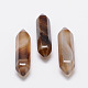 Faceted Bullet Natural Agate Point Beads for Wire Wrapped Pendants Making G-K002-35mm-01-1