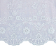 Gorgecraft 2 Yards Spitzenrolle weißer Baumwollspitzenbesatzstoff 11.33 breit für überbackene Kantendekorationen für Kleid Tischdecke Vorhang Haarband OCOR-WH0057-19-1
