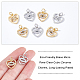 Nbeads 8Pcs 2 Colors Eco-Friendly Brass Micro Pave Clear Cubic Zirconia Charms ZIRC-NB0001-88-3
