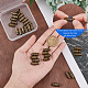 SUNNYCLUE 1 Box 32 Sets Kumihimo End Caps 4.8mm Magnetic Screw Clasps for Jewelry Magnetic Clasps Locking Clasps Leather Cord End Cap Jewelry Clasp Converter DIY Craft Supplies Adult Antique Bronze KK-SC0001-99-3