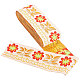 Gorgecraft 1 paquet de 7 m de long ruban jacquard brodé floral garniture tissée vintage tissu de 2 pouces de large pour fournitures d'artisanat d'embellissement (peachpuff) SRIB-GF0001-02B-3