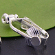Brass Clip-on Earring Converters Findings KK-E719-41P-1