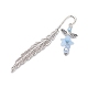 Segnalibro angelo fiore acrilico con perla imitazione AJEW-JK00225-2