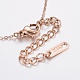 304 Stainless Steel Pendant Necklaces NJEW-F206-01RG-3