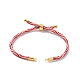 Bracelets argentés en corde de nylon MAK-C003-03G-02-4