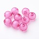 Deep Pink Transparent Acrylic Round Beads X-TACR-S092-10mm-18-1