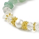 Perles de pierres précieuses naturelles et perles de coquillages et bracelet en perles de verre pour femme BJEW-JB08990-5