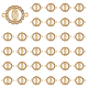 クリスタルラインストーン付き宗教合金コネクタチャーム  バージン模様のフラットラウンドいリンク  ゴールドカラー  21.5x16x2mm  穴：1.6mm FIND-WH0416-94-1