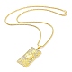Ожерелья с подвесками из золотого сплава и стразами NJEW-P284-02G-2