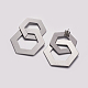 304 Stainless Steel Dangle Stud Earrings EJEW-L213-04P-2