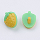 Acrylic Strawberry Shank Buttons X-BUTT-E025-09-2