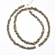 Natural Pyrite Nuggets Beads Strands X-G-I125-84-2