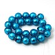 Chapelets de perles de feuille d'argent en verre FOIL-G019-10mm-12-2
