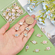 CHGCRAFT 36Pcs 6 Colors Tortoise Rhinestone Link Alloy Enamel Connector Charms FIND-CA0007-18-3