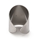 ステンレス鋼のオープンカフリング304個  ワイドプレーンバンドリング  ステンレス鋼色  usサイズ8 1/4(18.3mm) RJEW-Z015-02P-3