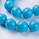 Chapelets de perles en turquoise synthétique G-E456-44-14mm-3