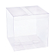 折り畳み式透明PVCボックス  クラフトキャンディー包装用  結婚式  パーティーギフトボックス  正方形  透明  13x13x13cm  展開：36.2x26.1x0.1cm CON-BC0005-77A-1