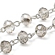 Chaînes de perles en rondelles en verre manuelles pour fabrication de colliers et bracelets AJEW-JB00120-06-2