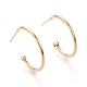 Brass Half Hoop Earrings X-EJEW-F255-02G-1