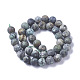 Brins de perles turquoises africaines naturelles (jaspe) G-D809-01-6mm-2