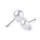 60 pz 3 dimensioni grado a orecchini a bottone in plastica con perle finte per donna EJEW-YW0001-09-2