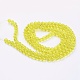 1Strand Yellow Transparent Crackle Glass Round Beads Strands X-CCG-Q001-6mm-04-2