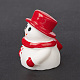 クリスマススタイルの樹脂像ディスプレイ装飾  マイクロ風景の家の装飾  雪だるま  25x23x28mm DJEW-O002-01E-4