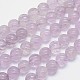 Natural Amethyst Round Bead Strands G-L411-22-14mm-1