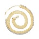 Brass Micro Pave Clear Cubic Zirconia Necklaces KK-G437-05G-2
