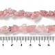 Brins de perles de quartz synthétiques brutes et brutes à la fraise G-B065-C08-5