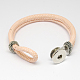 PU Leather Snap Bracelet Making AJEW-R023-02-2