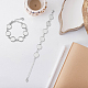 Dicosmetic fai da te kit per la creazione di braccialetti con catene a maglie tonde piatte a cupola vuota DIY-DC0001-75-5