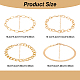 ANATTASOUL 4Pcs 4 Style Alloy Curb & Cable & Paperclip & Herringbone Chain Bracelets Set for Men Women BJEW-AN0001-13-2