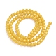 Chapelets de perles rondes en jade de Mashan naturelle G-D263-4mm-XS07-2