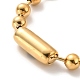 Placage sous vide 304 collier et bracelet en chaîne à billes en acier inoxydable STAS-D181-01G-01D-6