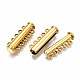 5-Strands Brass Magnetic Slide Lock Clasps KK-Q740-18G-2