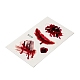 10 pièces 10 style halloween horreur réaliste plaie sanglante cicatrice amovible temporaire étanche tatouages papier autocollants AJEW-G048-06-4
