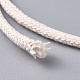 綿の撚り紐  ランプ芯丸綿ロープ  綿の芯  DIYの物理的な素材  4mm  約25 M /袋 OCOR-WH0032-36A-2