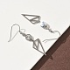 Серьги-подвески из нержавеющей стали 304 с треугольными подвесками EJEW-Z129-07P-3