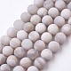 Chapelets de perles en agate blanche naturelle G-J376-02-10mm-1