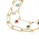 Brass Enamel Double Layer Necklaces NJEW-JN02831-02-2
