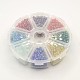 1 caja 6/0 gotas de vidrio semillas colores transparentes arco iris diy espaciador suelto mini cuentas de vidrio de semillas SEED-X0003-6-B-2